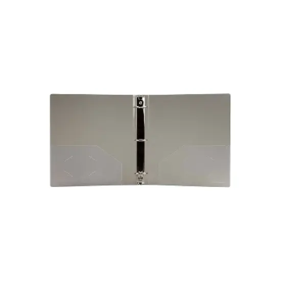 JAM Paper Plastic 1.5 Inch Binder Smoke Grey 3 Ring Binder Sold Individually 762T15SM image {3}