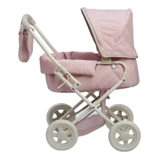Olivia's Little World - Polka Dots Princess Baby Doll Deluxe Stroller - Pink & Gray image {5}