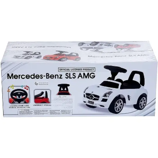 Best Ride On Cars Baby Toddler Ride-On Mercedes Benz Push Car Toy with Music, Horn Sounds and Handle, Red image {5}