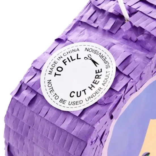 Blue Panda Small Mermaid Pinata for Kids Birthday, Ocean Theme Under the Sea Party Decorations, 15.8 x 11.5 x 3.1 In image {6}