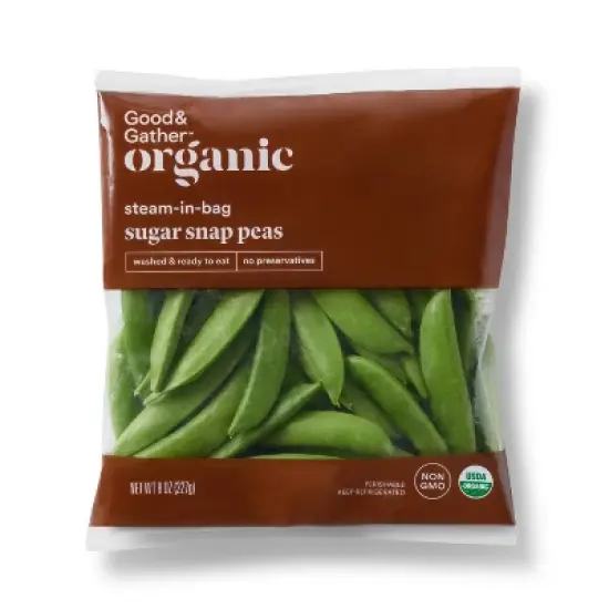 Fresh Organic Steam-in-Bag Sugar Snap Peas - 8oz - Good & Gather&trade; image {4}