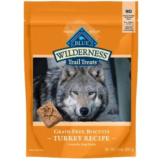 Blue Buffalo Wilderness 100% Grain-Free Biscuits Turkey Recipe Crunchy Dog Treats image {5}