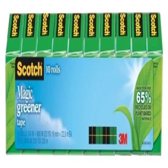 Scotch 812 Magic Greener Tape, 0.75 x 900 Inches, Matte, Pack of 10 image {1}