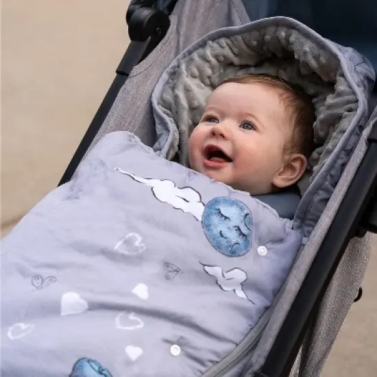 JumpOff Jo Baby Bunting Bag, Stroller Blanket and Sleeping Bag, 100% Cotton with Minky Lining, Mama Bear image {4}