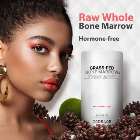 Codeage Grass-Fed Bone Marrow, Freeze Dried, Non-Defatted, Desiccated - 180ct image {5}