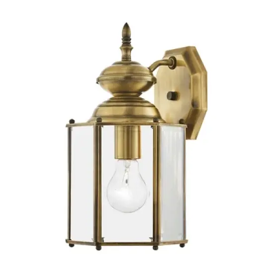 Livex Lighting Outdoor Basics 1 - Light Wall Light in  Antique Brass image {2}