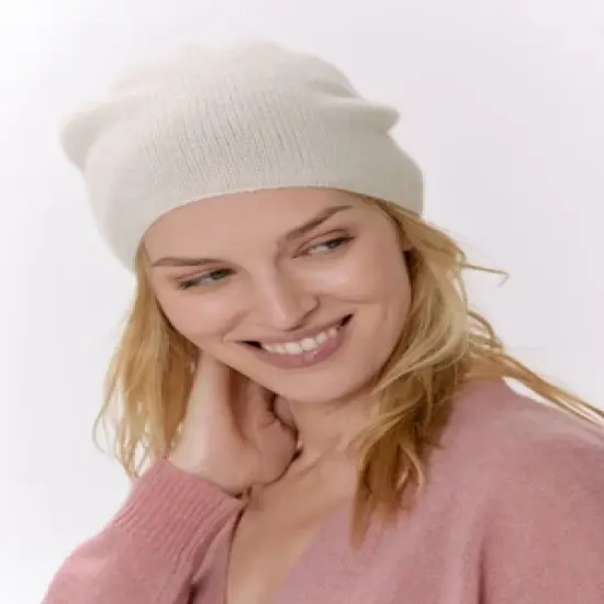 Style Republic Women's Rolled Edge Beanie - Premium Cashmere image {5}