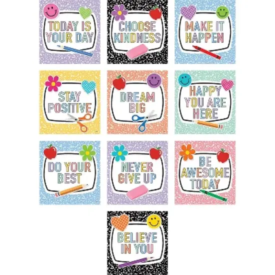 Teacher Created Resources Cool for School Positive Sayings Accents 30/Pack 3 Packs/Bundle image {1}