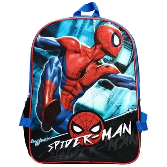 Marvel Spiderman superhero Kids Backpack and Lunch box Set for boys image {1}