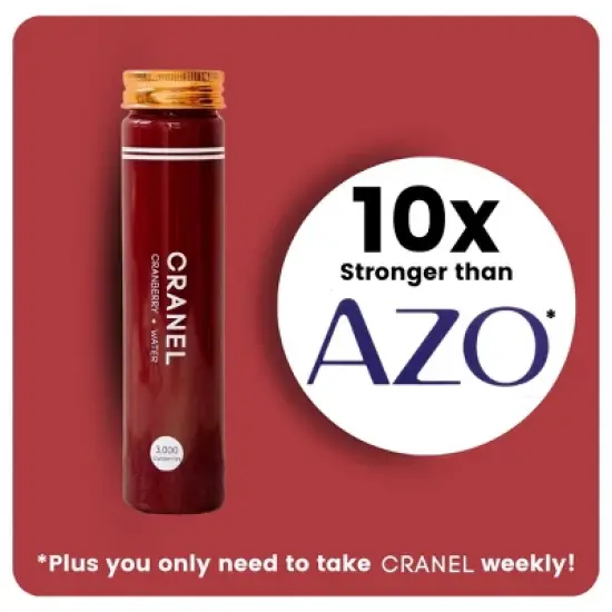 CRANEL UTI Support Cranberry Elixir 1X Bottle (Week Supply) Antibiotic-Free 3K Cranberries, 500mg PACs, No Added Sugar image {1}