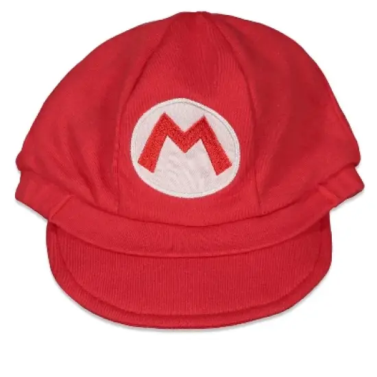 SUPER MARIO Nintendo Mario Luigi Baby Bodysuit and Hat Set Newborn to Infant image {3}