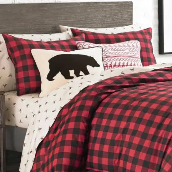 Mountain Plaid Duvet Cover And Sham Set Red - Eddie Bauer&reg; image {4}