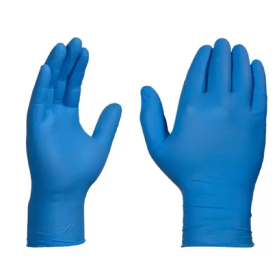 X3 Blue Nitrile Gloves - Light Duty, Industrial Grade - Perfect for household and commercial Cleaning, Food Service, and Automotive Detailing image {8}