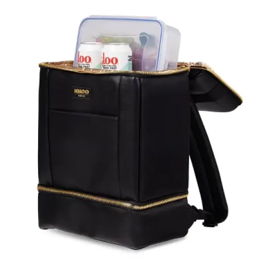 Igloo Luxe Dual Compartment Cooler Backpack - Black image {6}