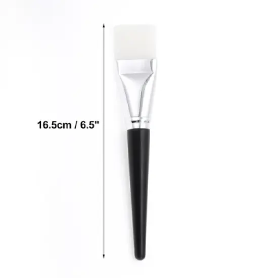 Unique Bargains Flat Head Facial Mask Brush Extra Large White Black 1 Pc image {3}