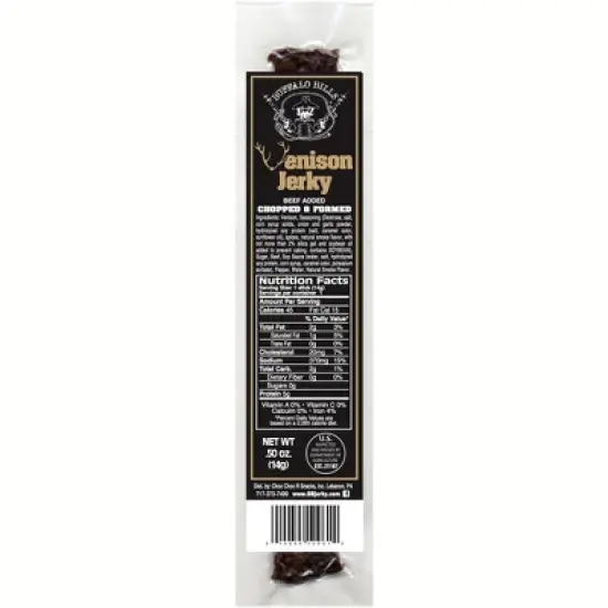 Buffalo Bills 15-Piece Mild Venison Jerky Burlap Gift Wine Bags (15 Mild Venison Jerky Strips) image {1}