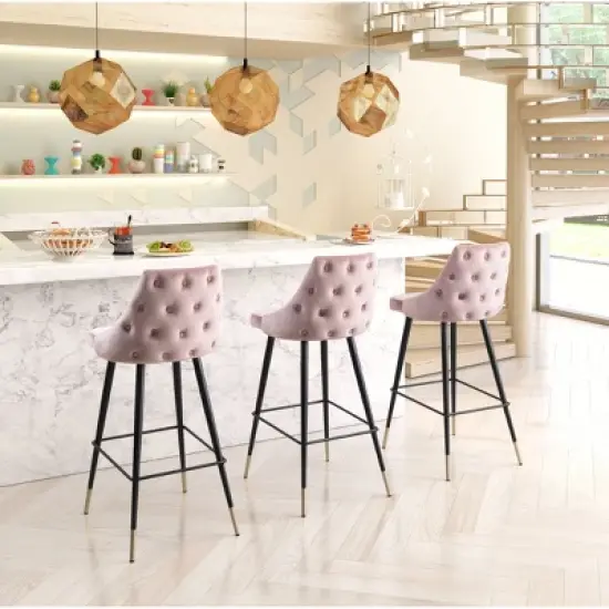 29.5" Luxe Velvet Barstool - ZM Home image {7}