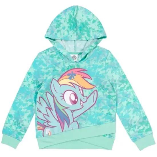 My Little Pony Rainbow Dash Girls French Terry Pullover Crossover Hoodie Toddler to Big Kid  image {8}