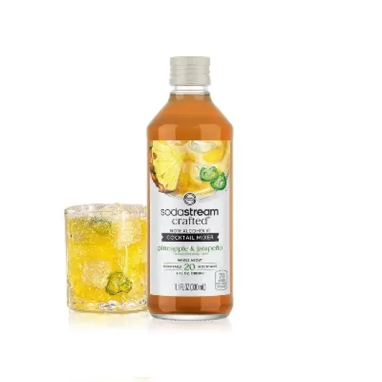 SodaStream Crafted Mixers Pineapple Jalapeno Drink Mix: Liquid Concentrate, Fruit Drink, Soda Streamer Flavor image {10}