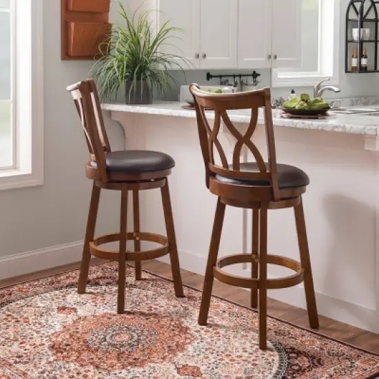 Madison Counter Height Barstool Rustic Oak - Powell Company image {6}
