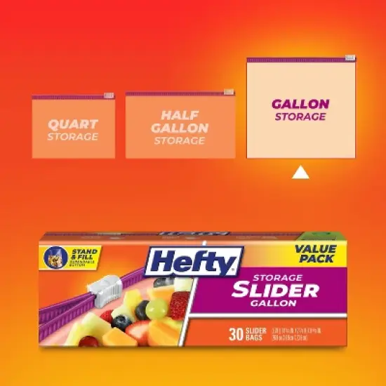 Hefty Gallon Food Storage Slider Bag image {1}