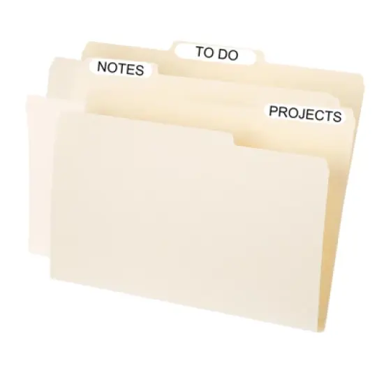 Unique Bargains Classroom Home Office Paperwork 1/3 Cut Tab Legal Size Manila File Folders Beige image {3}