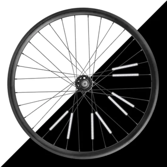 Unique Bargains 360&deg; Visibility Decoration Reflective Spoke Skins for Road Mountain Bike 36 Pcs image {3}