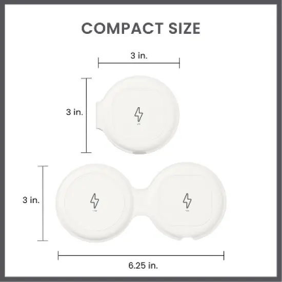 Travel Smart 2 Device Magnetic 15W Wireless Charger: Magnetic Mount, Cord Length 3 ft image {3}