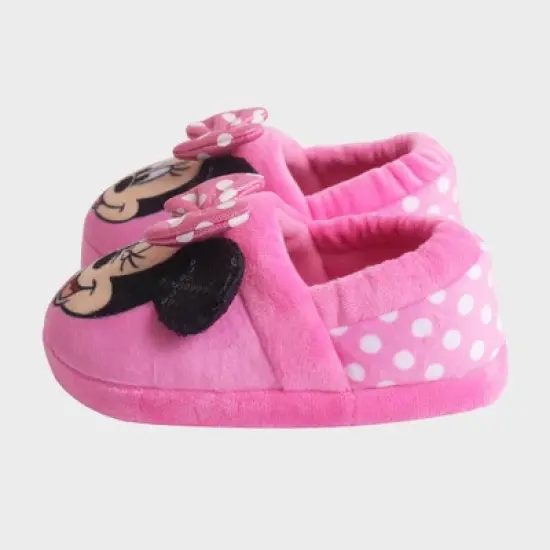 Toddler Girls' Disney Minnie Sock Slippers - Pink image {3}