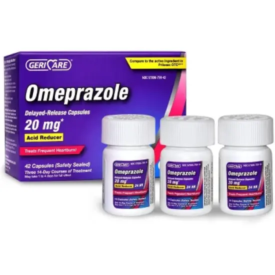 Geri Care Omeprazole Delayed Release Capsules 20 Mg Acid Reducer, 42 Count image {6}