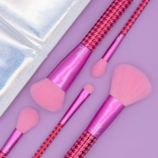 MODA Brush Keep It Classy Metallic Pink Face Flip Makeup Brush Set- 6pc image {7}