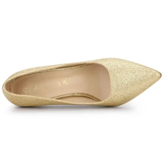 Allegra K Women's Party Glitter Stiletto High Heels Pumps image {4}