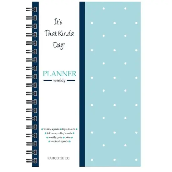 Kahootie Co. Kahootie Co Weekly Planner 6" x 9" Teal Polka Dot (ITKWTPD) image {7}