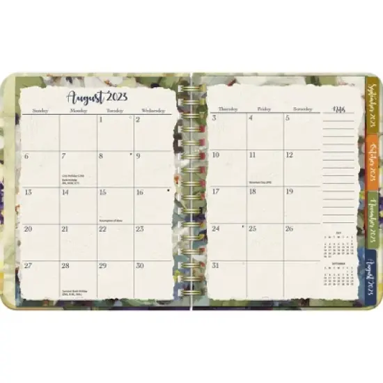 Lang 2023-24 Weekly/Monthly Planner 9.5"x7.5" Deluxe Florals image {1}