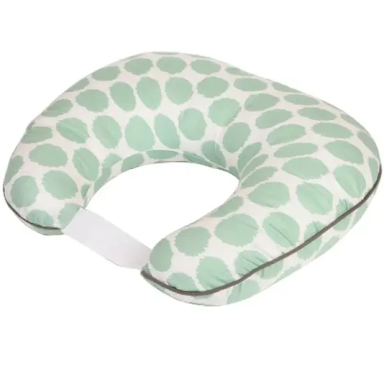 Bacati - 3 pc Ikat Zigzag Mint Dots Muslin Hugster Feeding & Infant Support Nursing Pillow Nursing Pillow with Insert image {4}