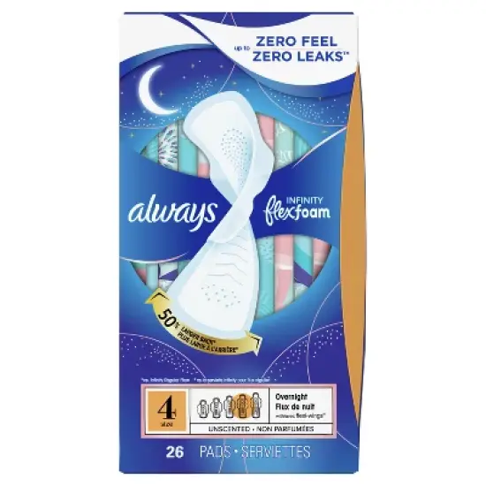 Always Infinity Overnight Sanitary Pads with Wings image {12}