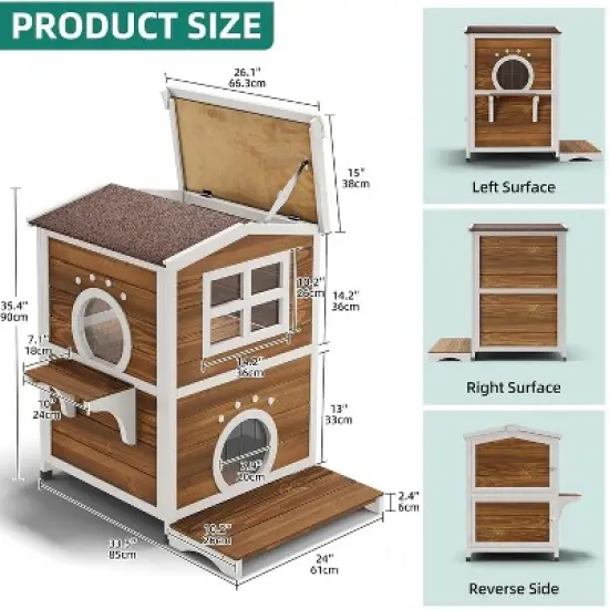 QuestaPack Outdoor Cat House Insulated, with All-Round Foam image {1}
