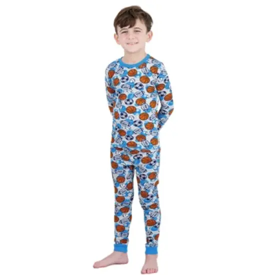 Sleep On It Boys Super Soft 2-Piece Snug Fit Pajama Set - Sports image {4}