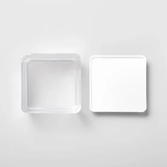 2.75c Short Square Plastic Food Storage Container - Brightroom image {2}