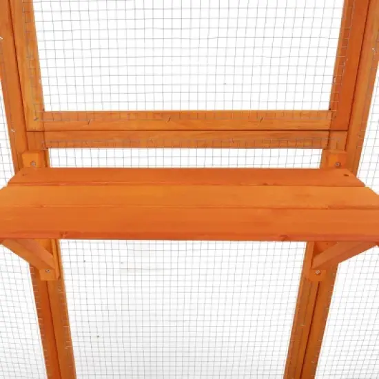 AZL1 Life Concept Pet Crates and Houses Multi Tiered Climbing Platforms Secure Enclosure for Multiple Cats, Orange, 62.4"*32.4"*70" image {2}