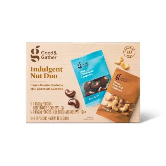 Honey Roasted Cashews & Milk Chocolate Cashews - 10oz/10ct - Good & Gather&trade; image {6}