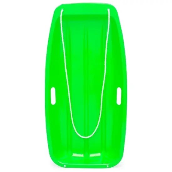 Best Choice Products 35in Kids Outdoor Plastic Sport Toboggan Winter Snow Sled Board w/ Pull Rope, 2 Handles image {6}