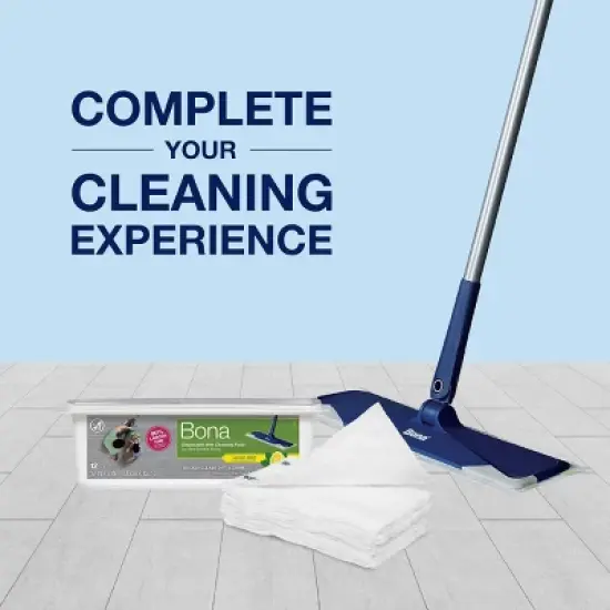 Bona Lemon Mint Cleaning Products Mop Refill Multi Surface Wet Mopping Cloths - 12ct image {5}