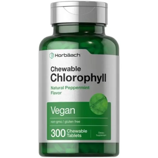 Horb&auml;ach Chlorophyll Pills | 300 Chewable Tablets | Natural Peppermint Flavor image {7}