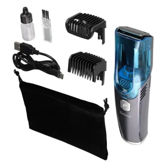 Barbasol LCD Display Rechargeable Vacuum Beard Trimmer with Adjustable Settings - Trial Size image {7}