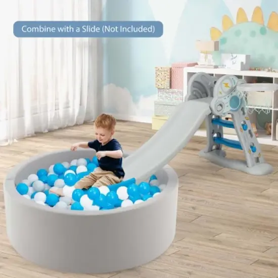 Costway 35.5" x 12" Soft Round Ball Pool for Toddlers & Baby with 200 Ocean Balls image {7}