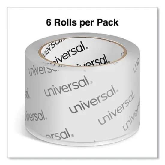Universal Extra-Wide Moving and Storage Packing Tape, 3" Core, 2.83" x 54.7 yd, Clear, 6/Pack image {1}