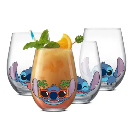 Lilo & Stitch Faces Stemless, 19oz set of 4 image {8}