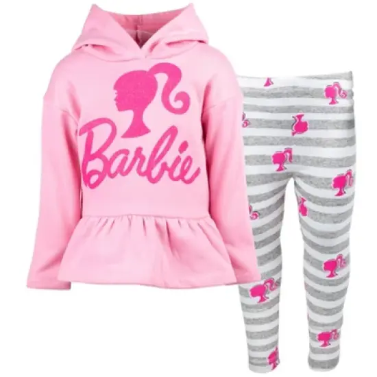 Barbie Girls Fleece Hoodie and Leggings Outfit Set Toddler image {9}