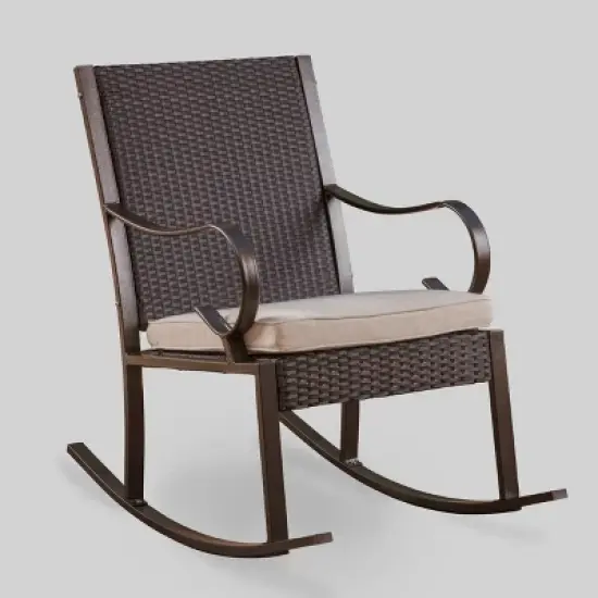 Harmony Wicker Patio Rocking Chair - Christopher Knight Home image {6}